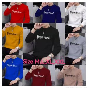 Sale Spesial Sweater Crewneck Elegan Kaos Trendy Sweatshirt Kasual Sweter Cowok Forever Alone