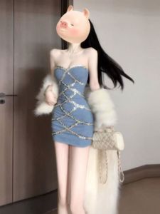 CHANGTONG | Sensuous One-Shoulder Bustier Dress Partywear