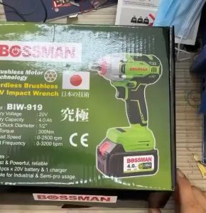 *READY STOCK* BOSSMAN BIW919 20V 1/2 CORDLESS BRUSHLESS IMPACT WRENCH DRIVER 4.0AH BATTERY
