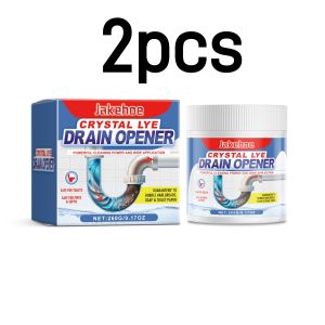 Jakehoe Crystal Lye Drain Opener for Toilets Drains Sinks Remove Blockages Dissolve Hair Grease Toilet Paper Drain Cleaner 260g
