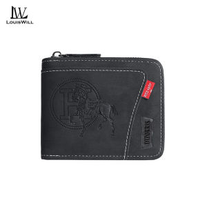 LouisWill Mens Short Wallet Retro Wallet Soft PU Short Wallet Multi-Functional Wallet Large Capacity Purse Multi-Card Position ID Credit Cards Holders Coin Pouch PU Leather Coin Bag Business Wallets