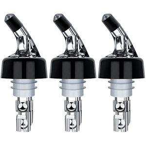 Automatic Measured Bottle Pourer - Pack of 3 1 oz (30 mL) Quick Shot Spirit Measure Pourer Drinks Wine Cocktail Dispenser