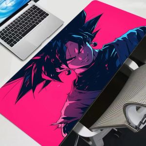Bandai | Black Goku Dragon Ball Z Computer Varmilo Keyboard Mouse Pad Anime Gaming Accessories Table DBZ Gamer Carpet Desk Mat Mousepad
