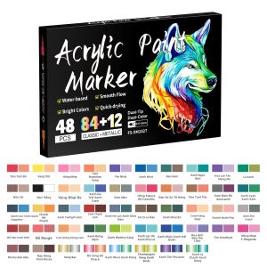 Bộ 120 Bút Dạ Quang Acrylic Hai Đầu 240 Màu Mực Gốc Cồn Bộ Màu Sắc Đa Dạng Dùng Cho Vẽ Vải Thủ Công DIY Đồ Dùng Học Tập