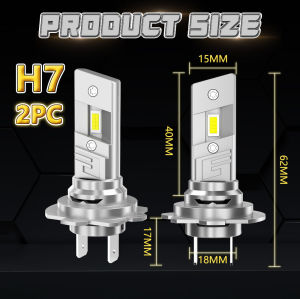 New H7 LED Headlight 1200000LM 1000W High Power Bulb 6000K White Lights CANBUS Wireless With Fan Headlamp 800% Brightness 12V
