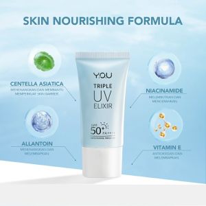 YOU Triple UV Elixir Sunscreen Gel SPF 50+ PA++++ [UBA UVB Blue Light Protection]