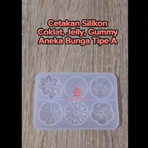 Griya Cetakan Silikon Coklat Permen Jelly Gummy Aneka Bunga Tipe A 6 Cav