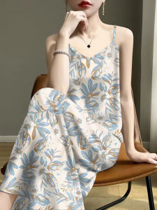 ชุดเดรสยาวคลุมเข่าแขนกุดคอวี ทรงหลวม ทรงเข้ารูป สำหรับผู้หญิง ฤดูร้อน 2025 ชุดทำงานลำลอง ชุดทำงานลำลอง