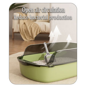 Extra Large Cat Litter Box with Scoop - Premium Thick Material for Durability and Easy Cleaning Kitty Toilet