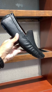 Giày Moca Nam MICHILUX Classic Moccasin CSMS0 Da Bò Thật Màu Nâu Sẫm