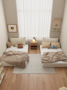 Japanese-Style Childrens Bed Girl Tatami Floor Bed Bedroom Minimalist Bedside Bed Small Apartment Bed Boy Single Bed