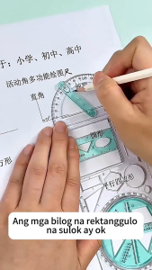 Multifunctional Geometric Ruler Plastic Template Ruler Drawing Ruler Measuring Ruler Geometric Drafting Tool School Office Supplies