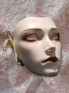 ผู้ใหญ่ Hanfu Full Face Mask สําหรับปาร์ตี้ฮาโลวีนคอสเพลย์แบบดั้งเดิมจีนเครื่องแต่งกายเพลงเต้นรํา Props Eye Mask