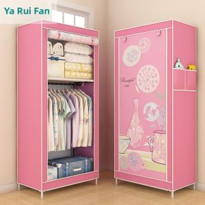 Foldable Reinforced Steel Fabric Wardrobe for Bedroom