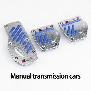 3 pieces of automotive accelerator pedal brake clutch anti slip aluminum alloy pedal set general automotive pedal accessories