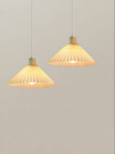 DGY | Modern Minimalist Japanese Wood Style One-Light Chandelier