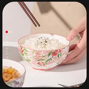 Gorgeous Underglaze Multi-colored Ceramic Bowls