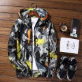 Outdoor Sports Windbreaker Men's Camouflage Hooded Jacket Quick Dry Breathable Waterproof Youth Student Top Couple's Shirt. 