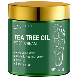 Tea Tree Oil Foot Cream with Aloe Vera Centella Asiatica Menthol & Spearmint Oil Moisturizes & Nourishes Softens Feet