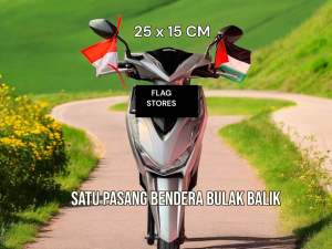 BENDERA SATU PASANG PALESTINA BULAK BALIK BUAT DI SPION MOTOR