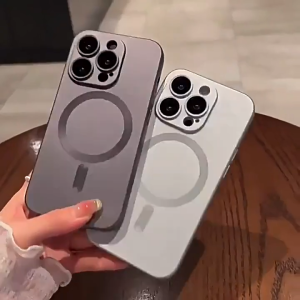 Tri-Town Matte Magnetic Phone Case for IPhone 17 16 11 15 14 13 12 Pro Max Air 16 17 Pro Max Lens Protector Shockproof Phone Cover Support Wireless Charging