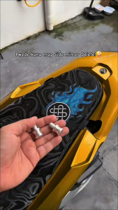 2PCS Side Mirror Hole Plug Screw Bolt Cover Cap CNC Aluminum M10x15 for Yamaha Honda Universal