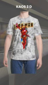 Kaos 3D Flying Irnman Premium Bangkok Thailand