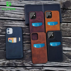 FLOVEME Luxury Leather Business Phone Case For iPhone 14 13 12 11 Pro Max Card Slot Retro Slim Soft Shockproof Back Cover For iPhone X XR XS 7 8 Plus