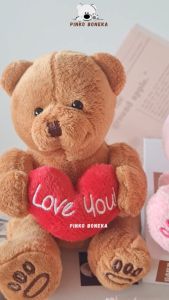 Boneka Teddy Bear Love ukuran S 15 cm cocok untuk Hadiah Gift Souvenir Wedding Florist