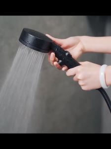 ALLSHOP 3 in 1 Shower Head Set 5-speed Booster Shower Bathroom Shower Set One-key Water Stop