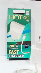 HOT 40 PRO For Android Charger 280W Fast Charger Support Fast Charging Batok + Kabel USB Universal