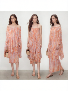 Gold Standard Vacation Style Multiway Wear Colorful Printed Skirt Set