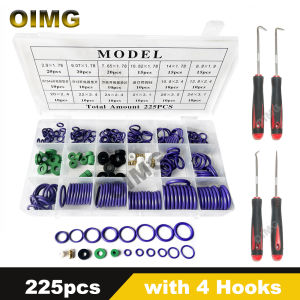 225Pcs NBR O Rings Set For Car A/C System R22/R134a Air Conditioning Compressor Seal O-ring Gaskets Rubber Repair Washer Tool