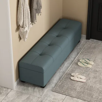 Minimalist Narrow Shoe Changing Bench with Storage Function