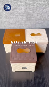TEMPAT TISSUE PLASTIK MOTIF ANYAMAN TEMPAT TISU Taiwan Navi TCR - S