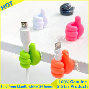 Cable Organizer Cute Cable Holder Desk Management Self-adhesive Portable Thumb Hook Storage Rack Cable Clip for Office
