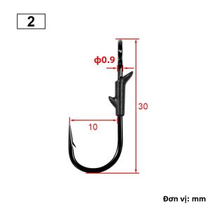 Spinpoler Đôi Nhựa ABS Gai Lật Móc Thép Gai Fishhook Sắc Nét Pitching Giải Quyết Mềm Dụ Giá Đỡ 10 Chiếc Thép Carbon Cao Cấp