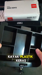 Deli Brankas Uang Kotak Uang Besi Emas Perhiasan Cash Deposit Box Cashbox Portabel