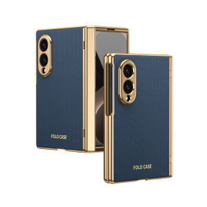 Ốp Điện Thoại Da Cao Cấp Mạ Điện Họa Tiết Kim Cương Dành Cho Samsung Galaxy Z Fold Series Bảo Vệ Toàn Diện Ultra Z Fold 8 7 6 5 4 3