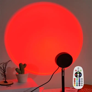 1PC Compact Red Heart LED Projection Lamp USB Powered Atmosphere Light for Date Night