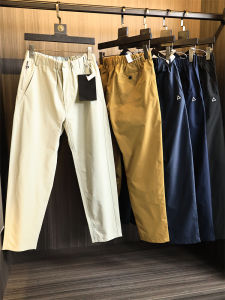 Quần Dài Nam Ống Đứng Màu Trơn Thoáng Khí Chống Thấm Nước Mùa Thu Quần Dài Thường Ngày Chất Liệu Polyester Cạp Vừa Thời Trang