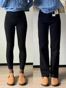 QIANCHANGNAAI | Black Slim Fit Straight Jeans Women Large Size High Waist Shaping