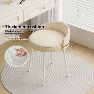 Rotating Makeup Stool Leisure Chair Light Luxury Simple Bedroom Rotating Dressing Chair Backrest Chair