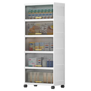 LIKHA Flip Top Storage Cabinet Foldable Drawer Storage Box Plastic Wardrobe Suitable for Baby Toys Clothing Storage Box with Wheel