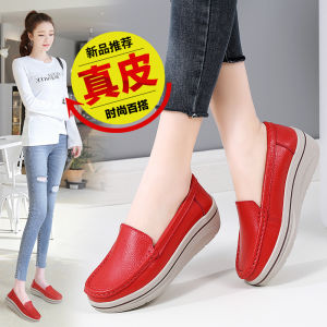 Giày Tua Rua Đỏ Đơn Cho Nữ Size Lớn Giày Giải Trí Cho Các Bà Mẹ Trung Niên Mùa Xuân Mùa Thu Bắc Kinh Giày Vải