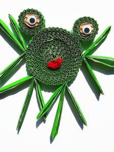 Corrugated Paper Roll DIY Material Package Kids Handmade Three-Dimensional Creativity Stickers Cartoon Pattern Animal Plant Flower