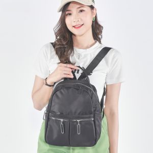 กระเป๋าเป้สะพายหลังผู้หญิงแบบลำลอง กระเป๋าเดินทาง กระเป๋าเป้สะพายหลังแบบมีช่องหลายตัวสำหรับนักเรียน กระเป๋าสะพายไหล่ขนาดเล็ก กระเป๋าผ้า Oxford ทรงสี่เหลี่ยมแนวตั้ง