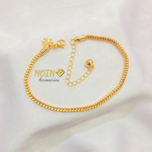 Gelang Tangan Jurai Milano Aksesoris Lapis Emas GLE88