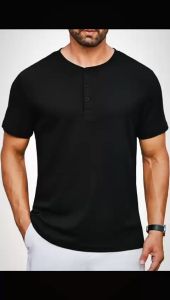 Paket 3 PCS Kaos Polos Pria Knit Waffle Premium Kancing Sanghai Lengan Pendek Tebal Ganteng