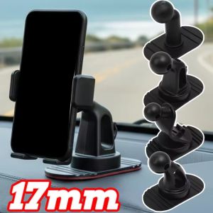 Car GPS Stand Base Self Adhesive Mount Auto Dashboard Phone Holder Accessories 360 Rotation Universal 17mm Ball Head Bracket